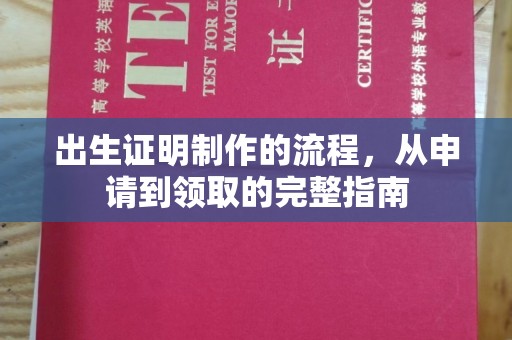 当阳出生证明制作的流程，从申请到领取的完整指南